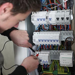 Photo of Electrician performing inspection